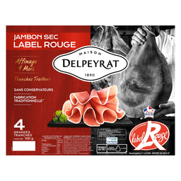 DELPEYRAT Presunto seco superior Label Rouge 100 g