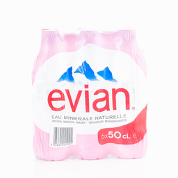 EVIAN Agua Mineral 6 x 50 cl