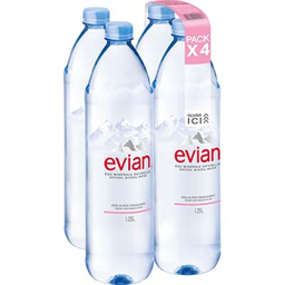 EVIAN Prestige Natural Mineral Water 4X1.25L
