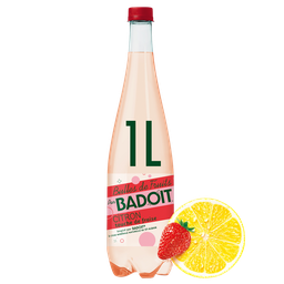 BADOIT Sparkling water strawberry lemon Bulles de fruits 1 L