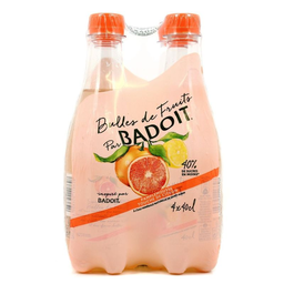 BADOIT Sparkling Natural Mineral Water Grapefruit Lemon 4x40cl