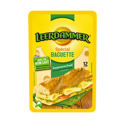 LEERDAMMER Fromage en tranches Spécial Baguette 12 tranches, 160g