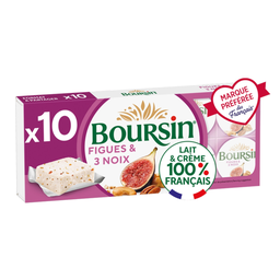 BOURSIN Queijo para barrar com figos e 3 nozes 10 peças 16 g