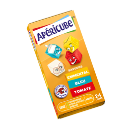 APERICUBE Queso para aperitivo Emmental, Azul, Tomate 125 g