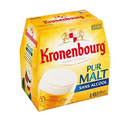 KRONENBOURG pack bouteille biere pur malt 0.9° 6X25cl