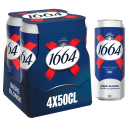 1664 Cerveza rubia 5,5° 4 x 50 cl