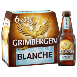 GRIMBERGEN Cerveza blanca de abadía aromatizada 6° 6 x 25 cl