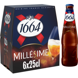 1664 Cerveza rubia Millésimée 6,7° 6x25 cl