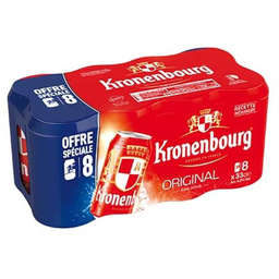 KRONENBOURG L.8 boîtes biere 4Ø2 33cl