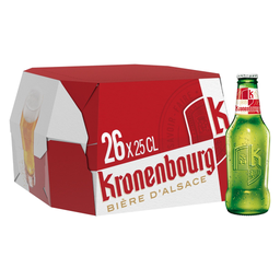 KRONENBOURG Bière blonde 4,2% 26x25 cl