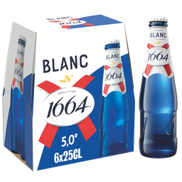 1664 Blanc Cerveza blanca con sabor a cítricos 6 x 25 cl