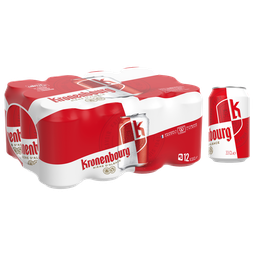 KRONENBOURG Bière blonde 4,2° 12 canettes de 33 cl
