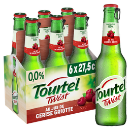 TOURTEL TWIST Bière aromatisée sans alcool au jus de cerise griotte 0,0° 27,5 cl
