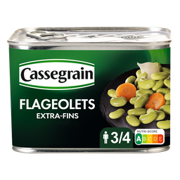CASSEGRAIN Flageolets verdes extra finos preparados 465 g