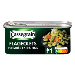 CASSEGRAIN Flageolets verdes extra finos preparados 130g