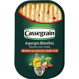 CASSEGRAIN White Asparagus Marinated with Peppers, Basil and Garlic 210 g
