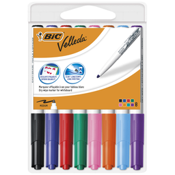 BIC Velleda 1741 Marcadores para Quadro Branco Ponta Média, Pack de 8
