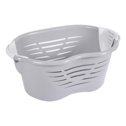 EDA plastique corbeille à linge confort gris béton 60l