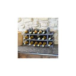 EDA Modules 3 X 6 Bouteilles - Range Bouteilles Empilable Avec 18 Étiquettes - Gris Anthracite