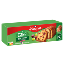 BROSSARD Fruit Cake with Candied Fruits and Raisins 2 packs of 250 g