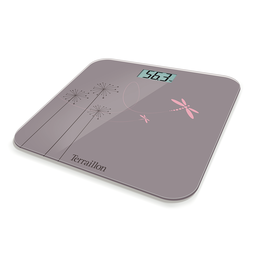 TERRAILLON Pèse-personne électronique eden rose plateau verre