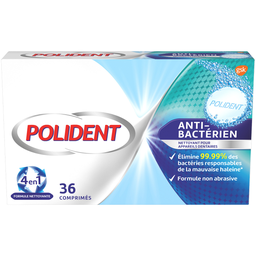 POLIDENT Comprimés Pour Appareil Dentaire Anti-Bactérien