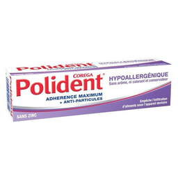 POLIDENT crème fixative hypoallergénique anti-particules 40g
