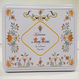 ROY RENE Calissons d'Aix caixa metal decoração Moustiers 310 g