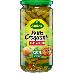 KÜHNE cornichons aigres-doux: le bocal de net égoutté 360g