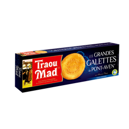 TRAOU MAD Grandes Biscuits Galettes de Pont Aven TRAOU MAD, étui de 130g