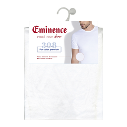 EMINENCE Camiseta hombre blanca cuello redondo algodón XXL