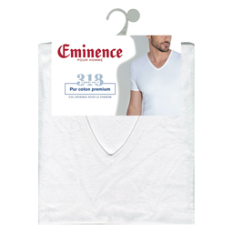 EMINENCE Camiseta manga corta cuello en V talla 4 blanco 1 unidad