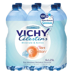 VICHY CELESTINS eau gazeuse: le pack de 6 bouteilles D'1,25l