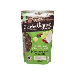 CHARLES VIGNON Céréales bio muesli pomme raisin Charles Vignon
