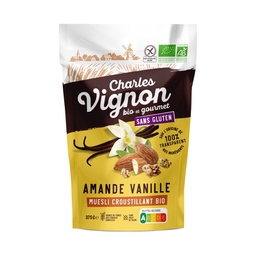 CHARLES VIGNON Muesli bio croustillant amandes vanille 375g