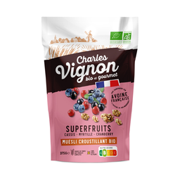 CHARLES VIGNON Céréales muesli croustillant superfruits Bio CHARLES VIGNON