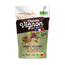 CHARLES VIGNON Muesli Pépites & Flocons Graines anciennes Bio
