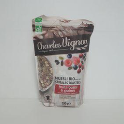 CHARLES VIGNON Organic red fruits and seeds muesli 350 g