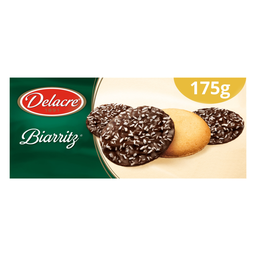 DELACRE Galletas Biarritz cubiertas de chocolate y coco 175 g