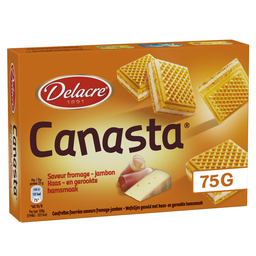 DELACRE Barquillos Canasta Queso Jamón Ahumado 75 g