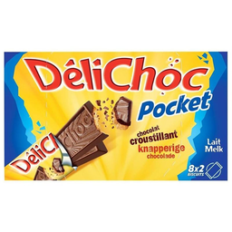 DELICHOC Biscuits Pocket chocolat 200 g