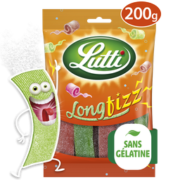 LUTTI Guloseima gelatinosa Long fizz sabor fruta 200 g