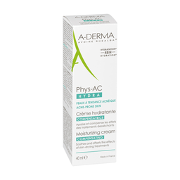 A-DERMA Hydra crème visage hydratante compensatrice peaux grasses tendance acnéique 40 ml