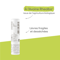 A-DERMA Baume lèvres Hydratant Apaisant et Réparateur Lèvres Fragiles Avoine Rhealba 4 g