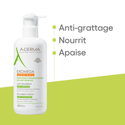 A-DERMA Lait Corps Émollient Anti-grattage Exomega Control 400 ml