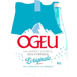 OGEU Água Mineral Natural Com Gás Dos Pirenéus 6 x 1 L