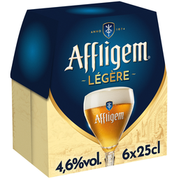 AFFLIGEM Cerveza rubia ligera de abadía 6 x 25 cl