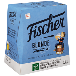 FISCHER Bière Blonde D'Alsace 6% TRADITION