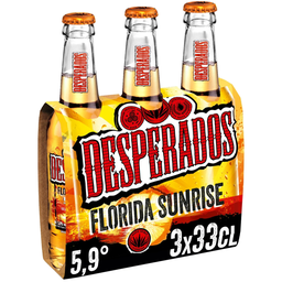 DESPERADOS Florida Sunrise Bière aromatisée Tequila 5.9% pack 3x33cl