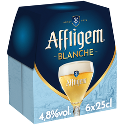 AFFLIGEM Cerveza blanca de abadía belga 6 x 25 cl
